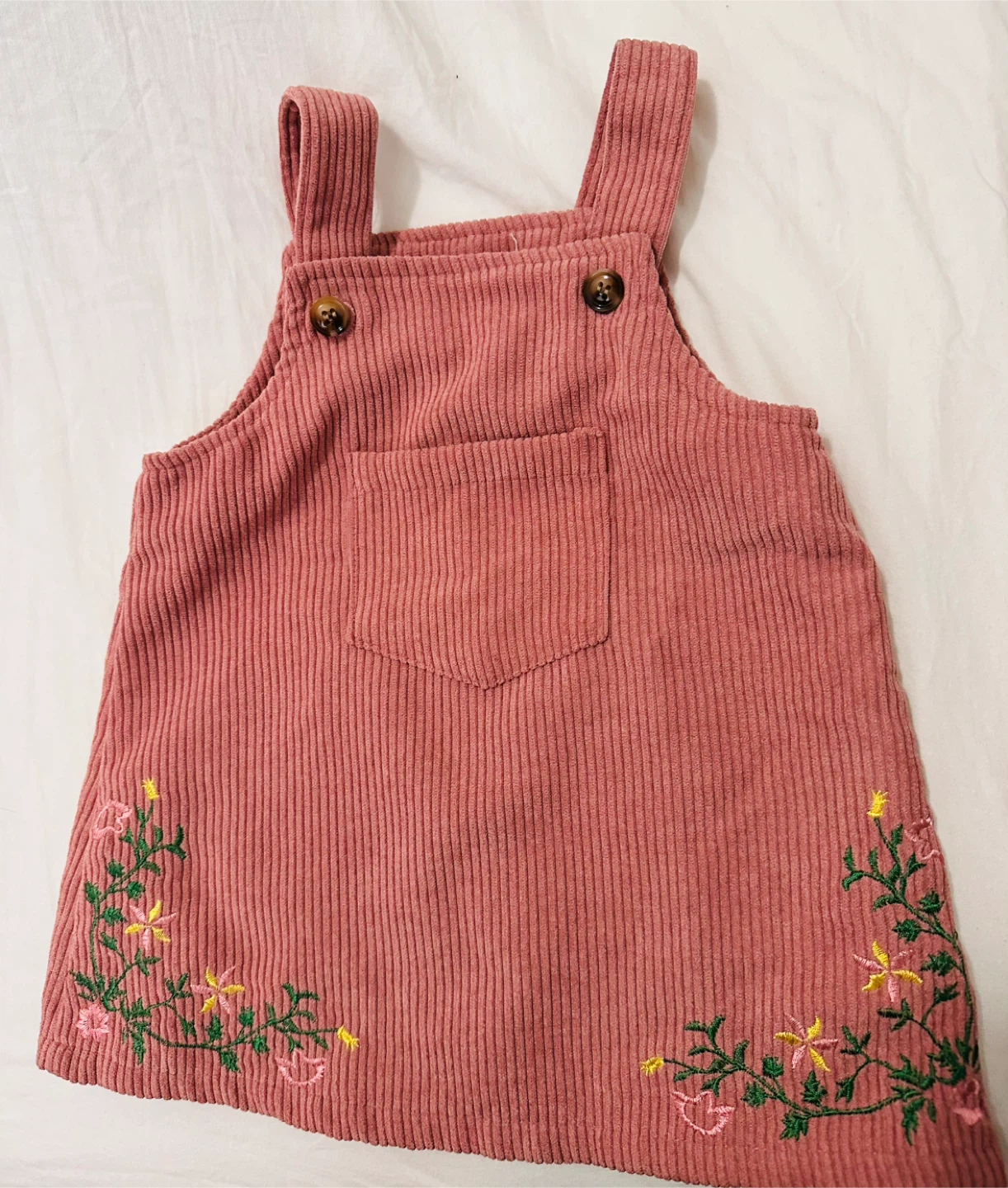 Pink Corduroy Dress - Size 9-12M