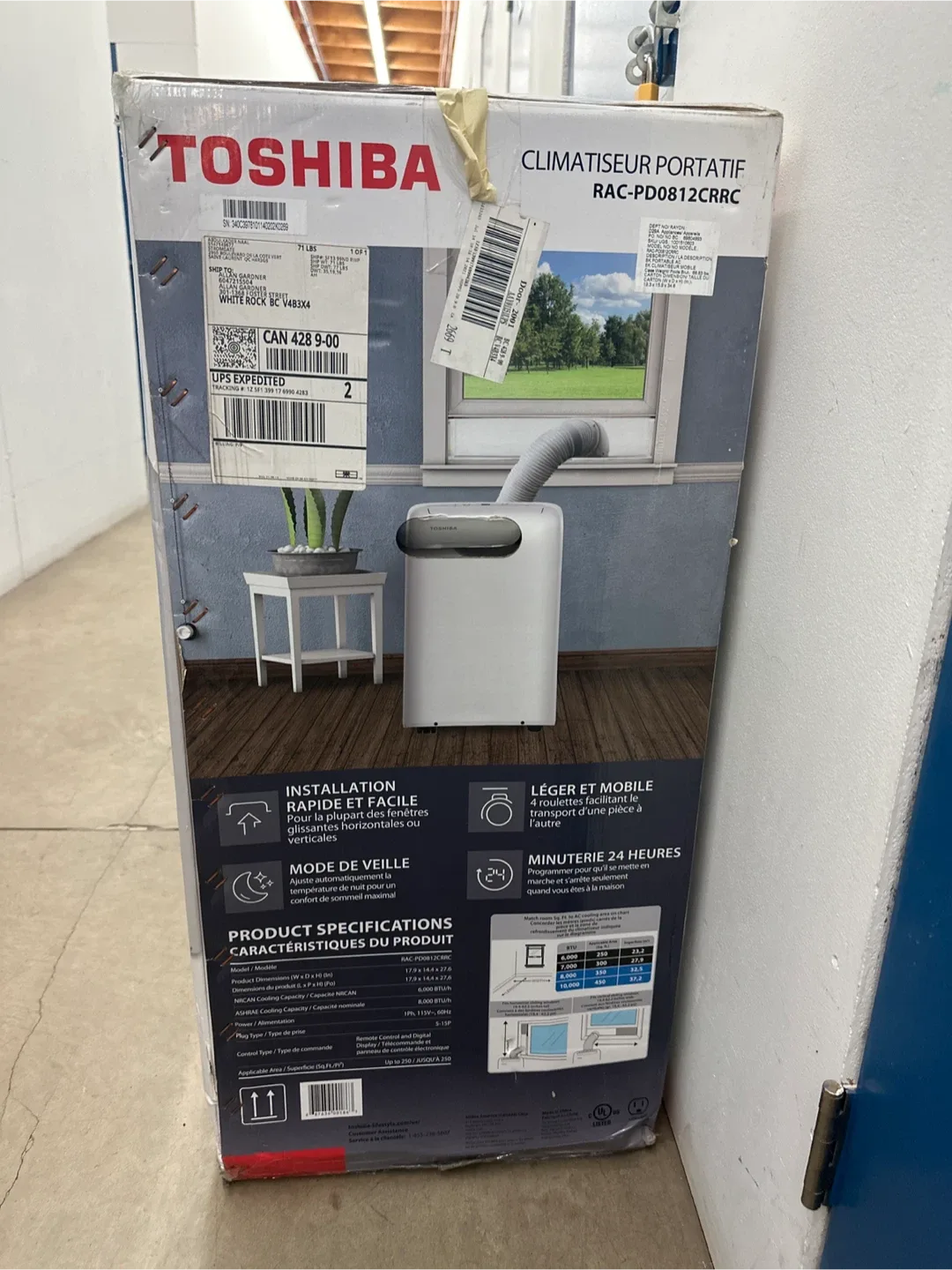 Toshiba Portable Air Conditioner RAC-PD0812CRRC image indicator(3)