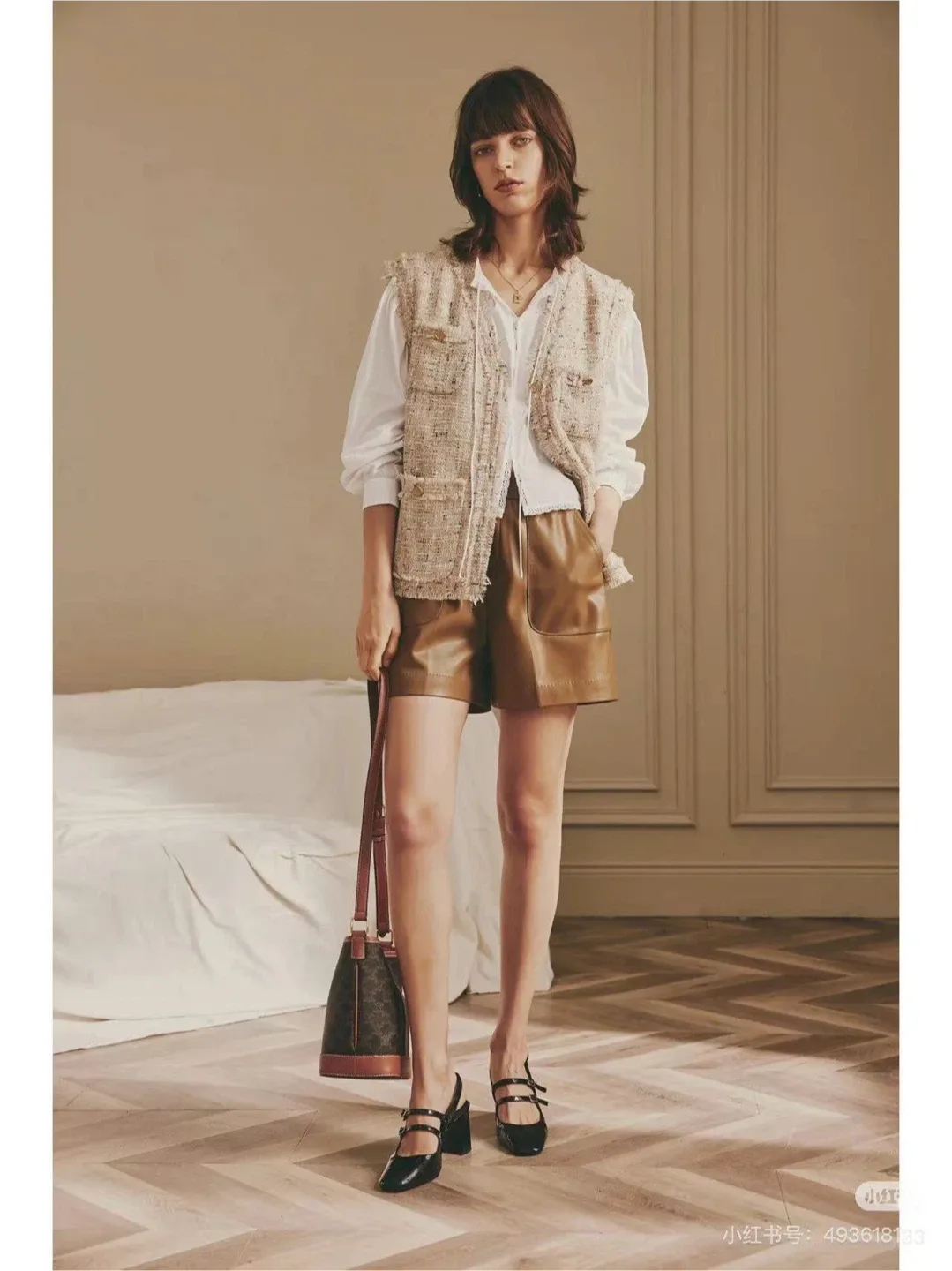 Brand New Lamb Leather Shorts - two colors image indicator(2)