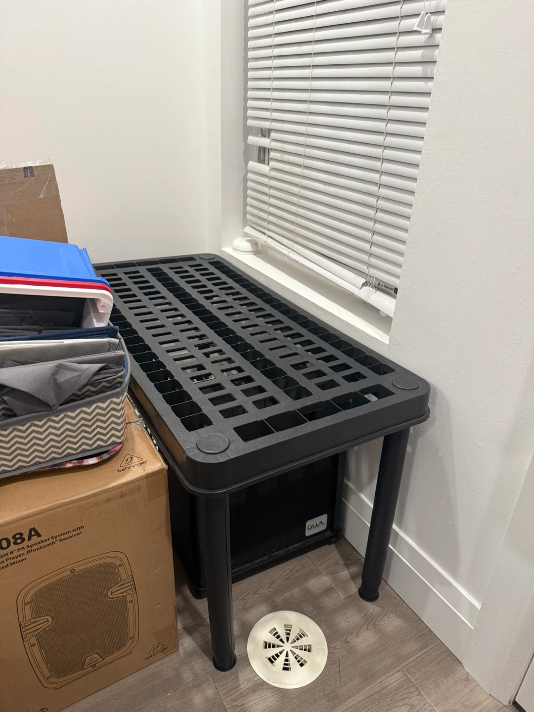free plastic table organizer shelf unit
