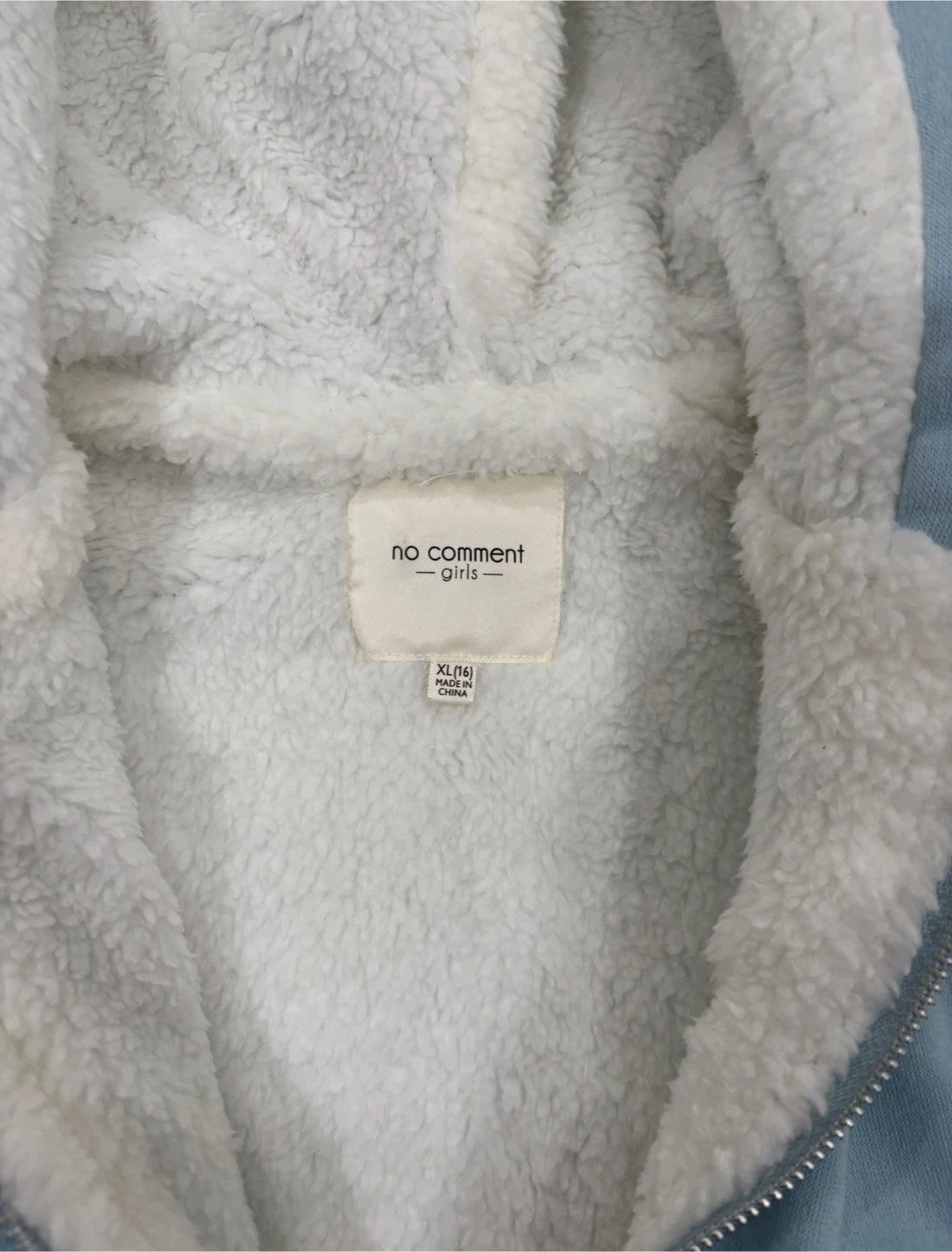 No Comment Girls XL Sherpa Hoodie - photo 3