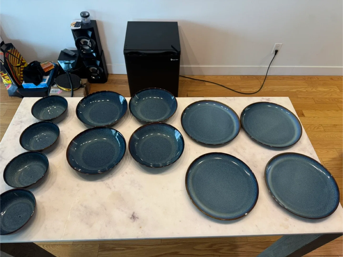 Blue Glazed Dinnerware Set