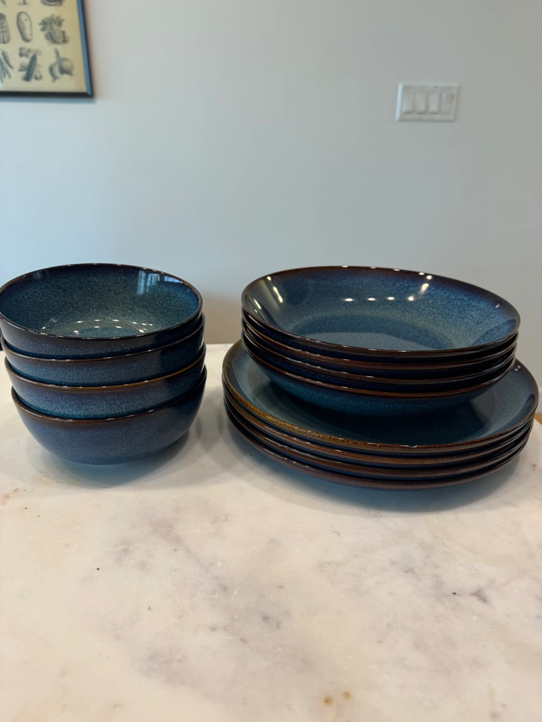 Blue Glazed Dinnerware Set - photo 2