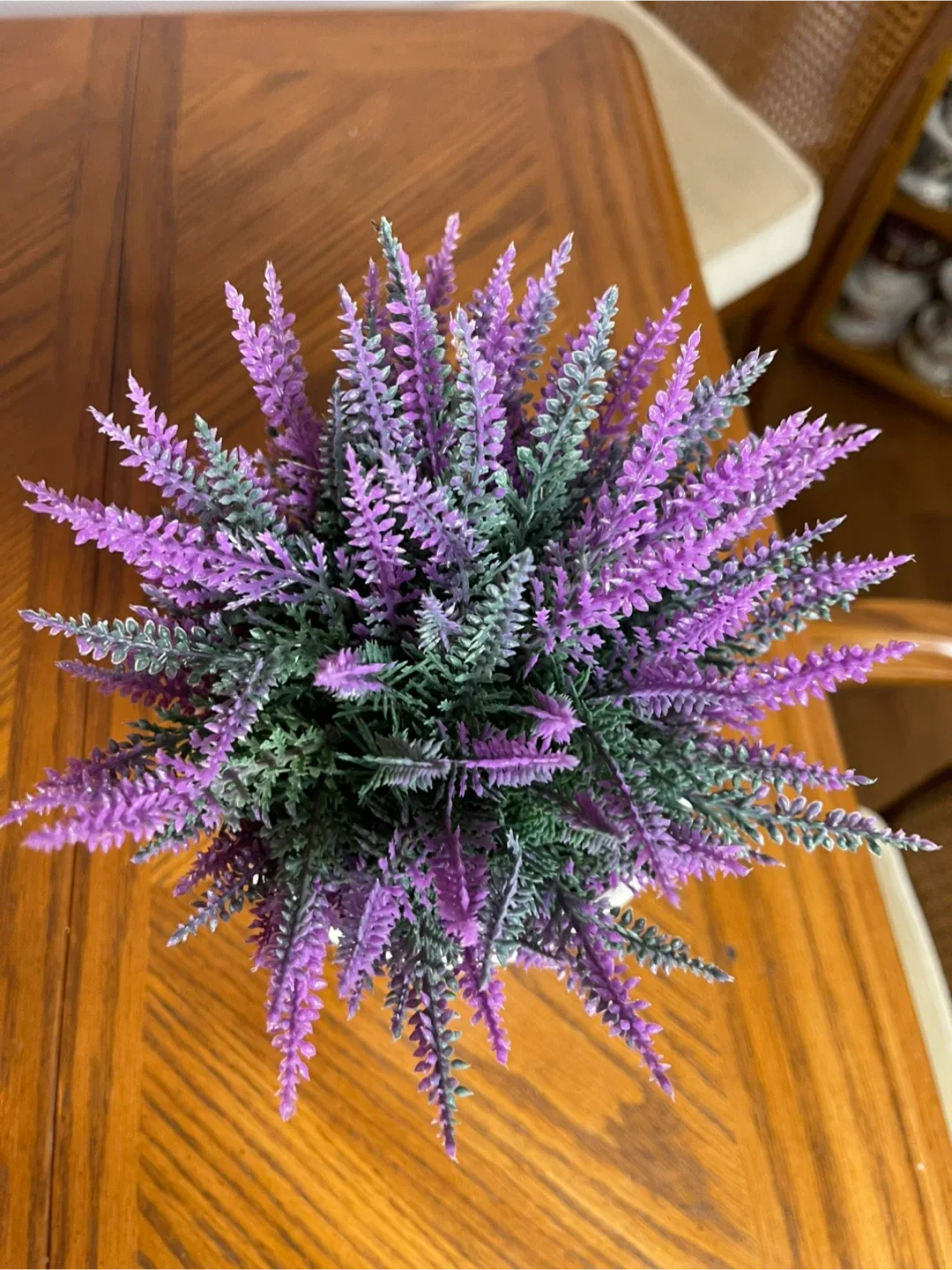 Artificial Lavender Plant in White Pot image indicator(2)