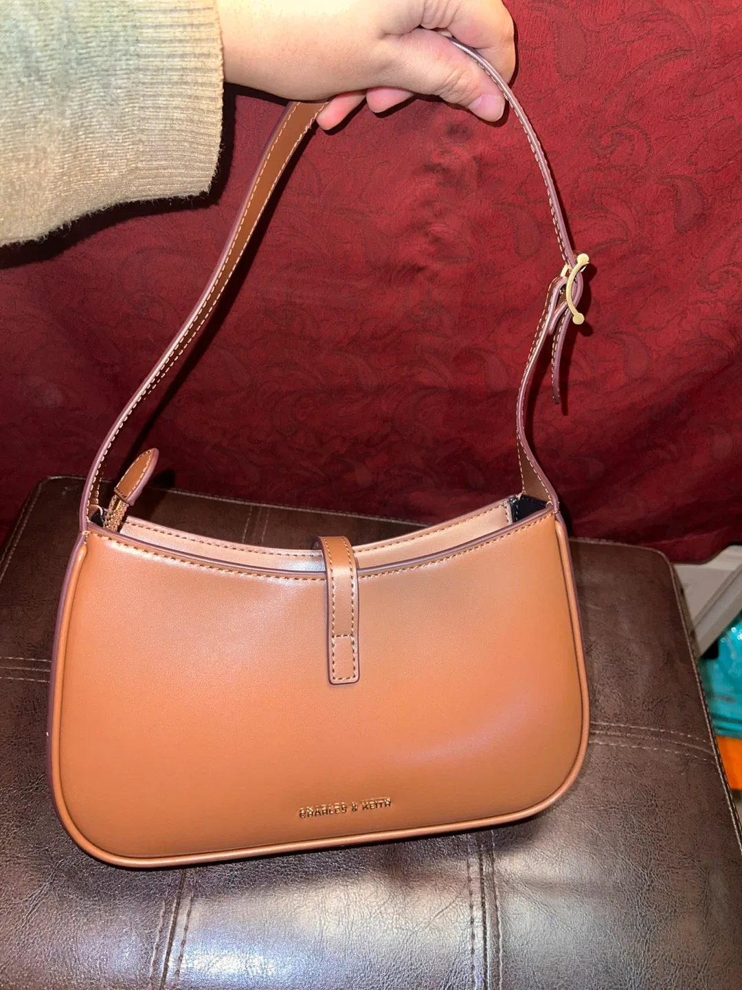 Charles & Keith Tan Shoulder Bag image indicator(3)