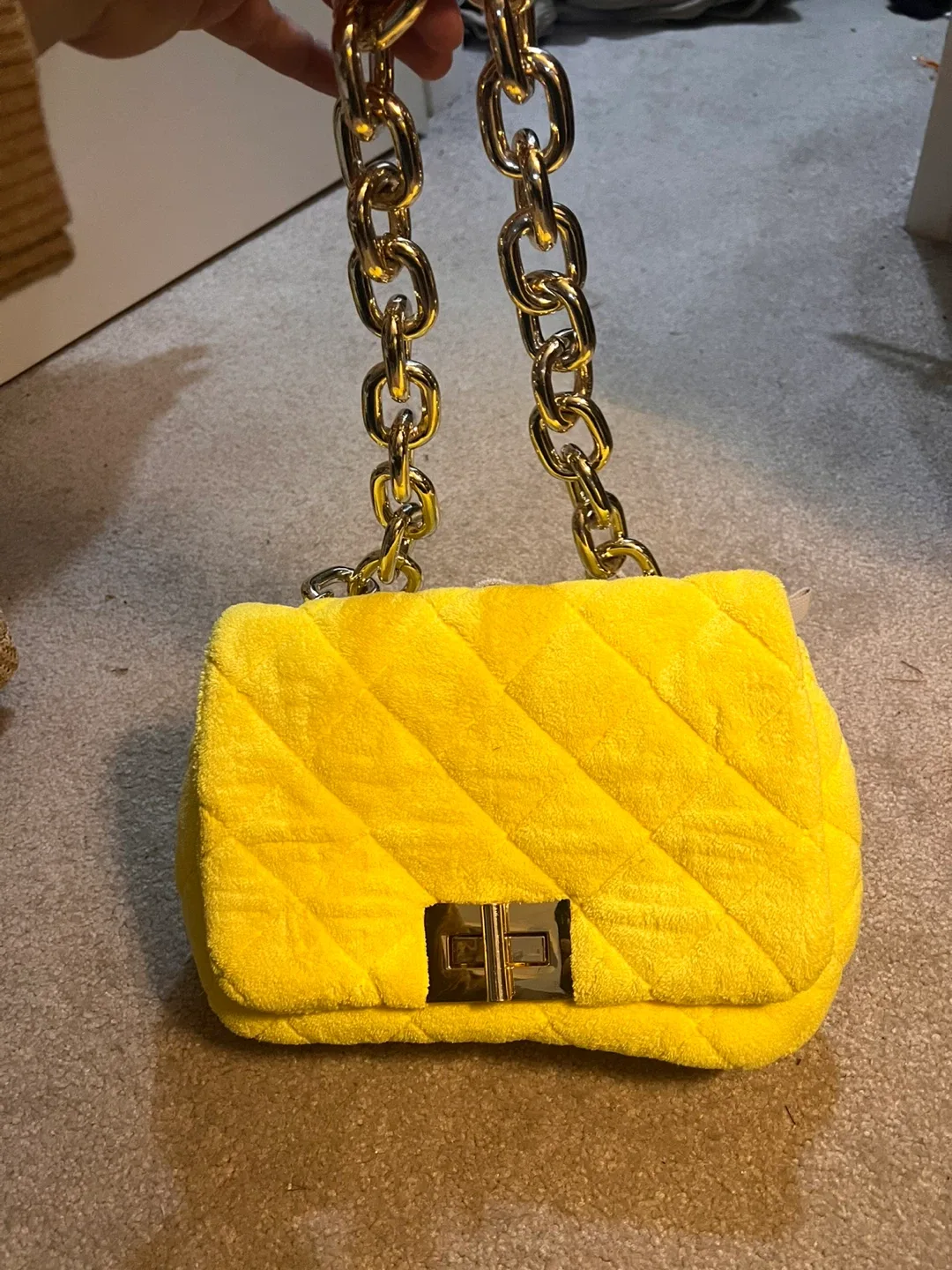 ALDO Yellow Quilted Chain Bag image indicator(3)
