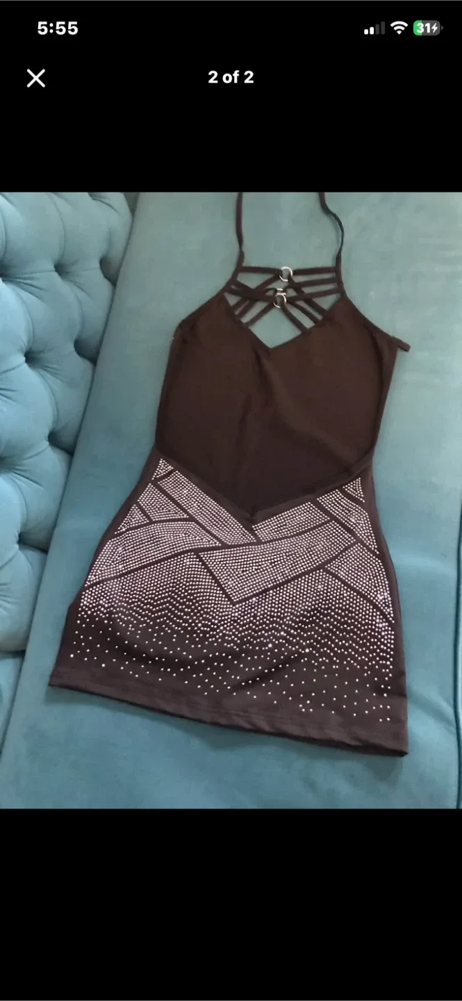 Black Rhinestone Dressed image indicator(2)