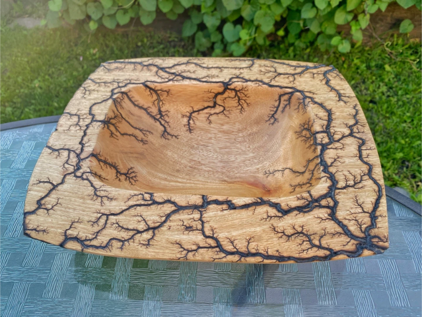 Wooden Fractal Lichtenberg Bowl