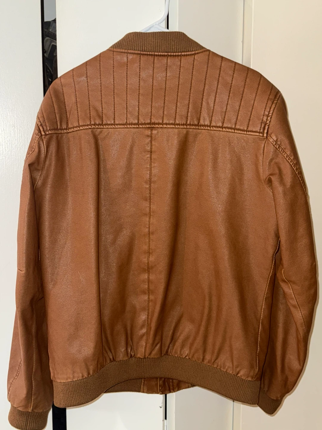 Trendy Brown Faux Leather Jacket - photo 4