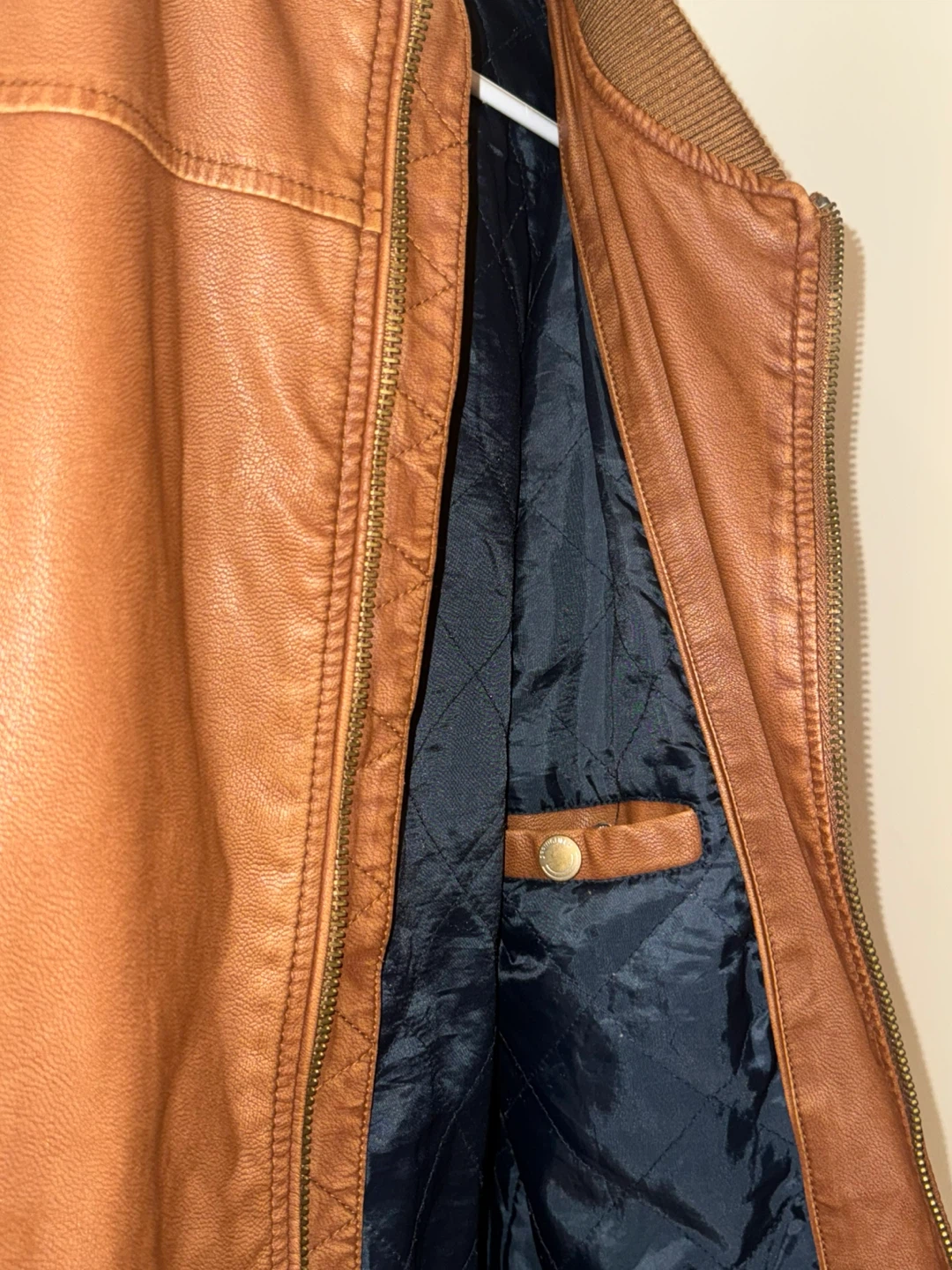 Trendy Brown Faux Leather Jacket - photo 5