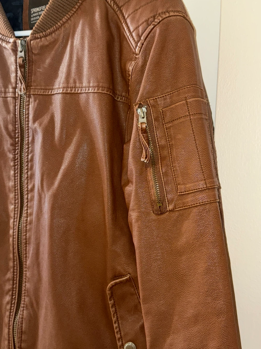 Trendy Brown Faux Leather Jacket - photo 2