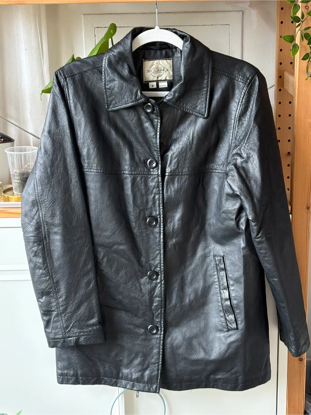 Vintage Black Leather Jacket thumbnail