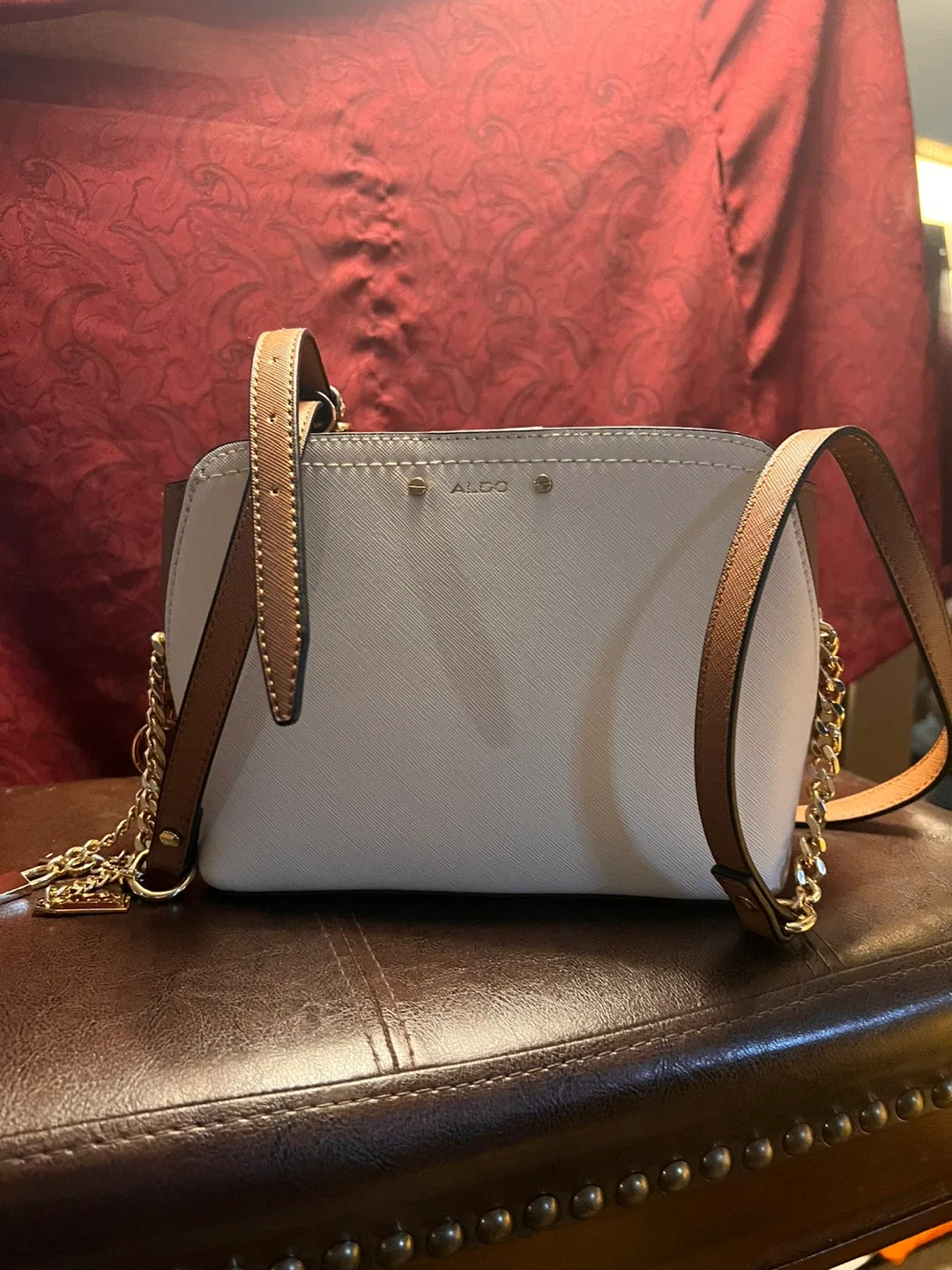 ALDO Crossbody Bag - White & Brown image indicator(3)