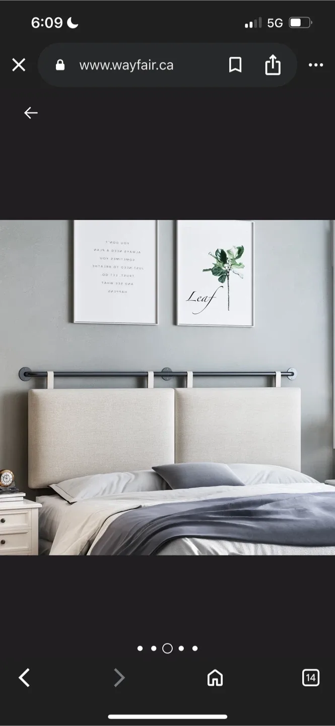 New Wayfair King Size Headboard Beige image indicator(4)