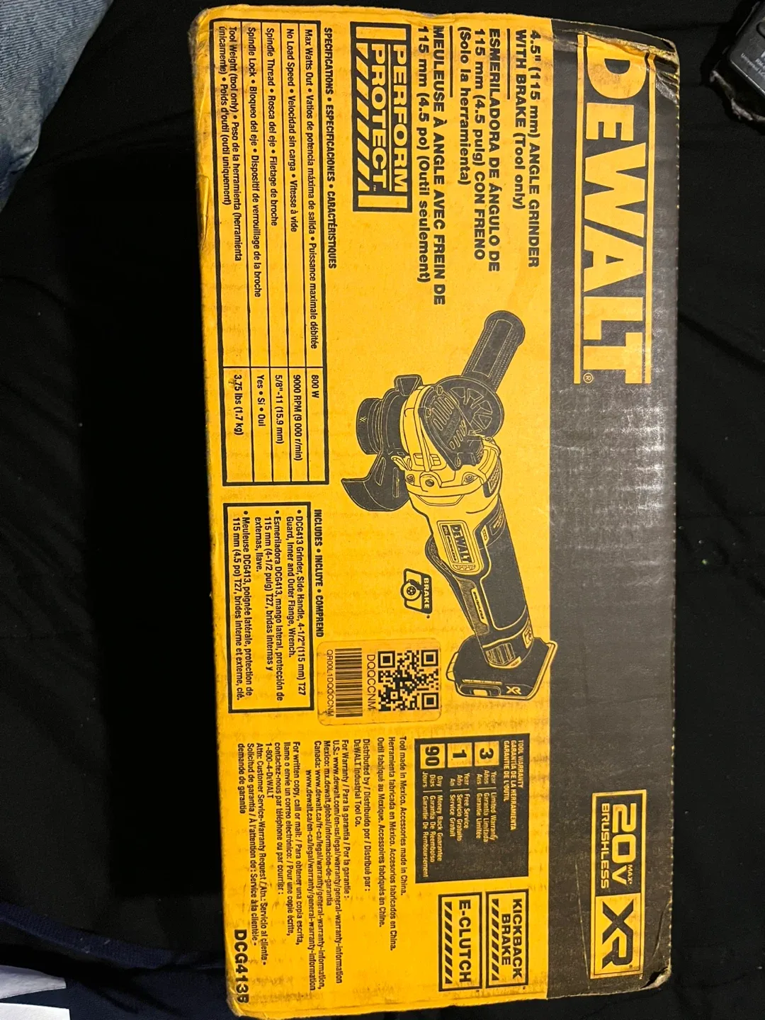 DeWalt 4.5" Angle Grinder w/ Brake (Tool Only) image indicator(2)