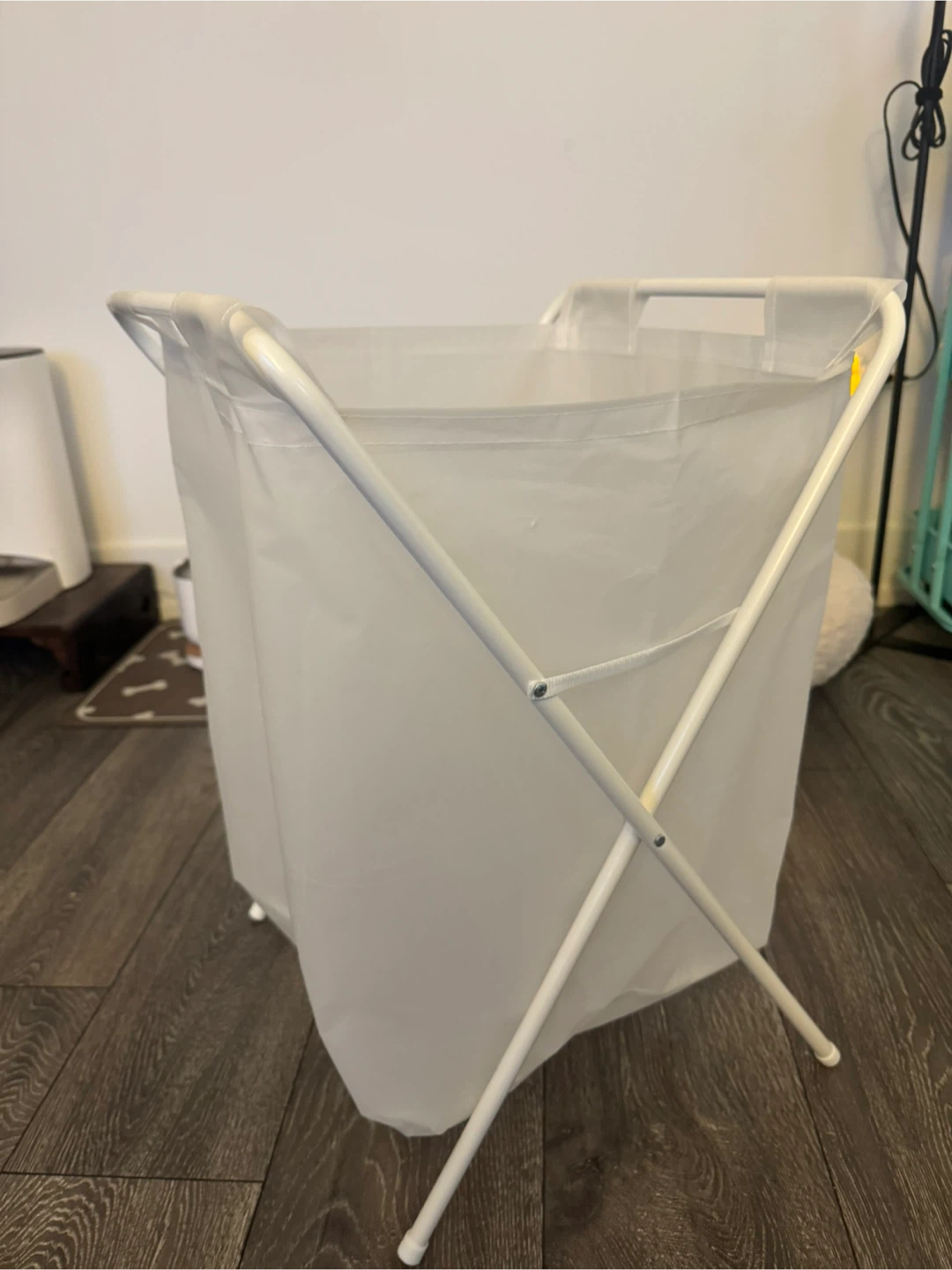 IKEA white laundry basket