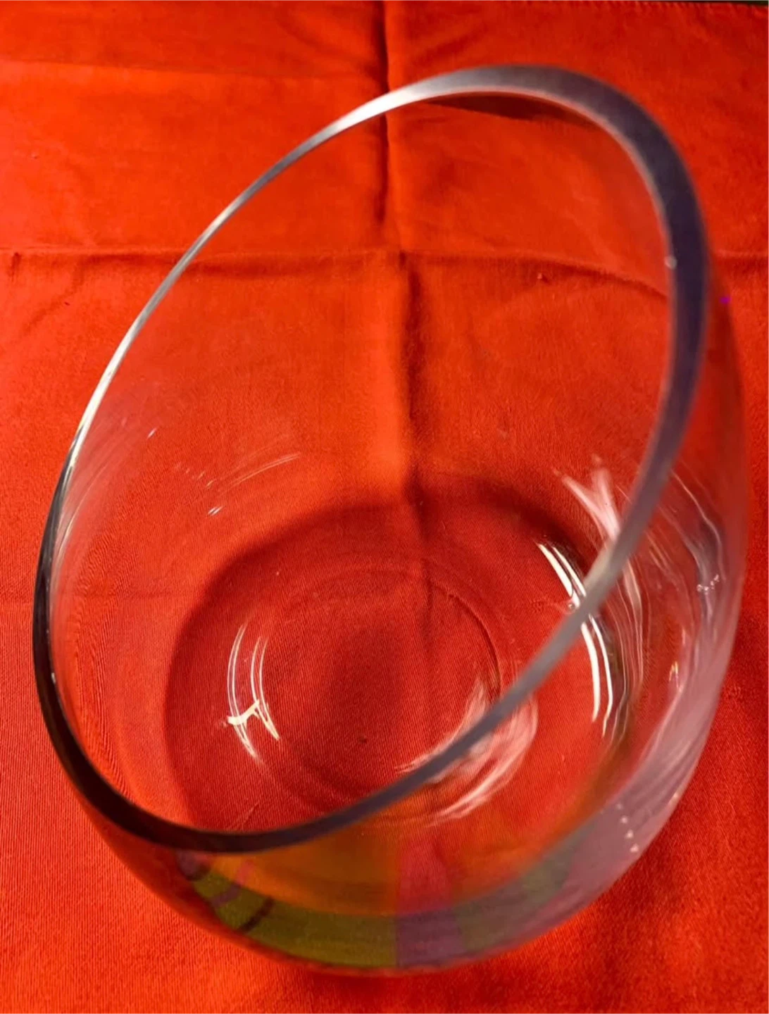 Vase glass thick, beveled, cut for terrarium - photo 2