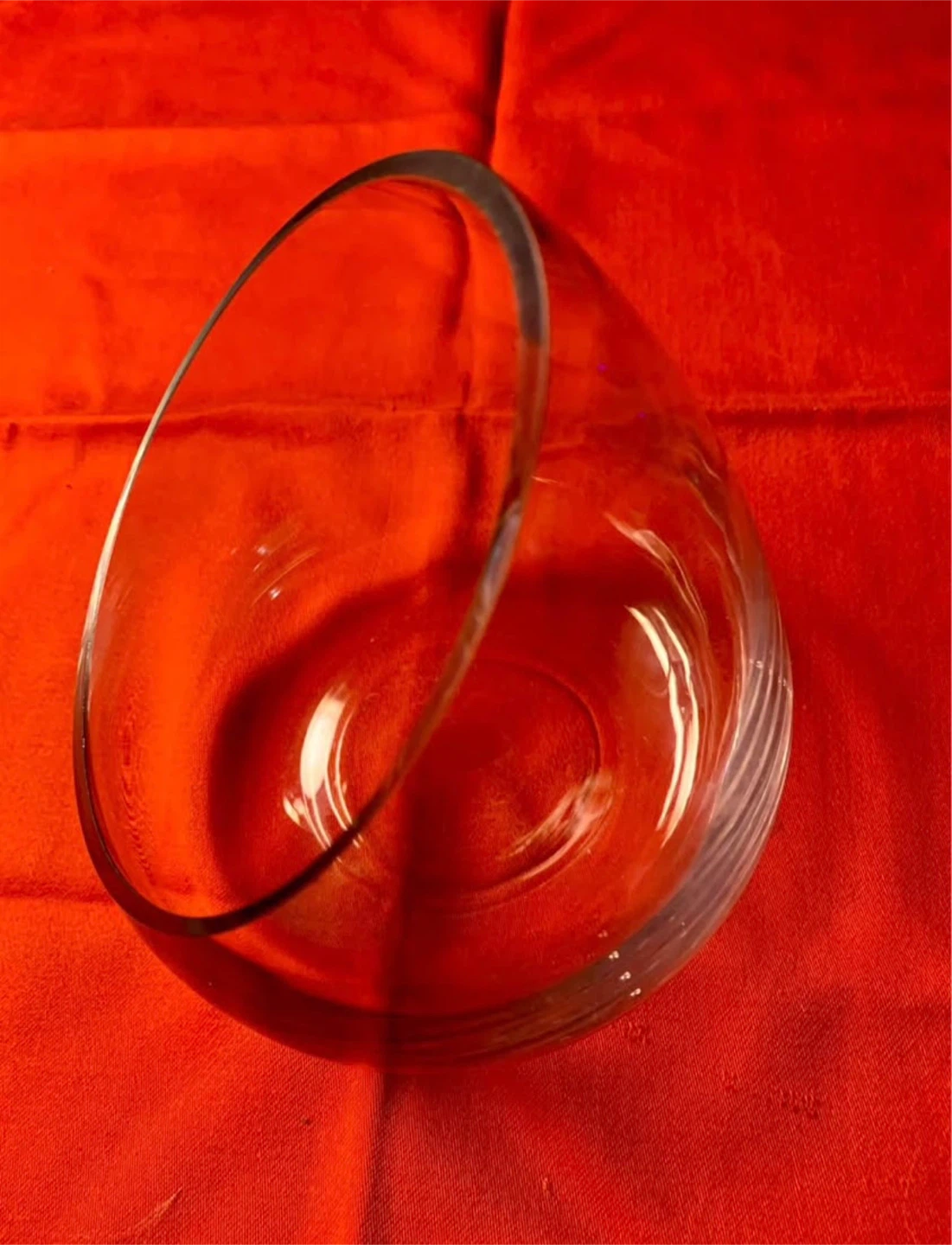 Vase glass thick, beveled, cut for terrarium - photo 3