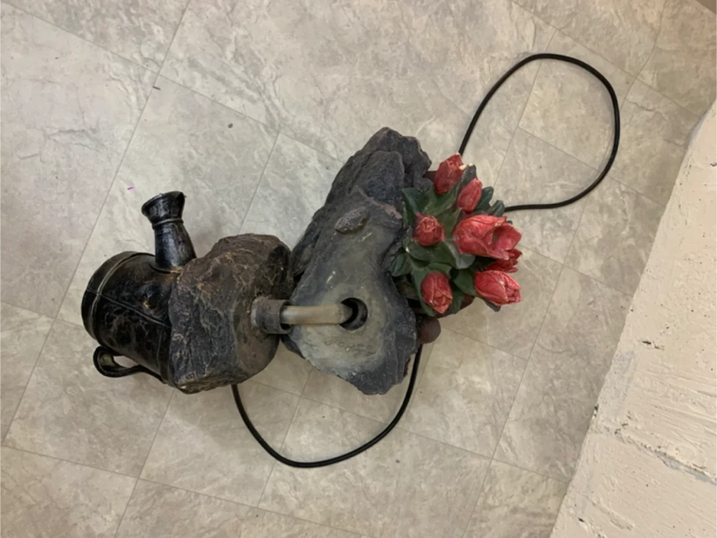 Watering Can and Flower Fountain - outdoor garden decor image indicator(5)