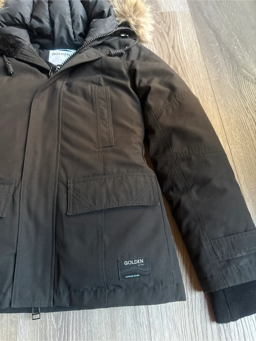 Aritzia Parka, Golden by Tna size XS image indicator(10)