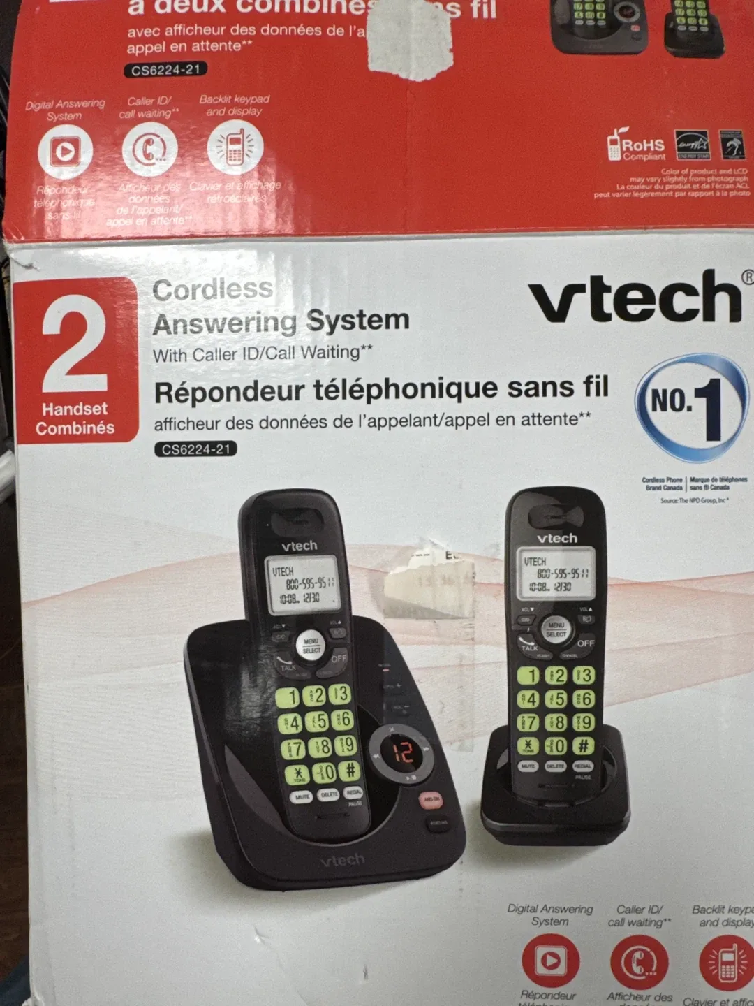 VTech CS6224-21 Cordless Answering System - Like New! image indicator(2)