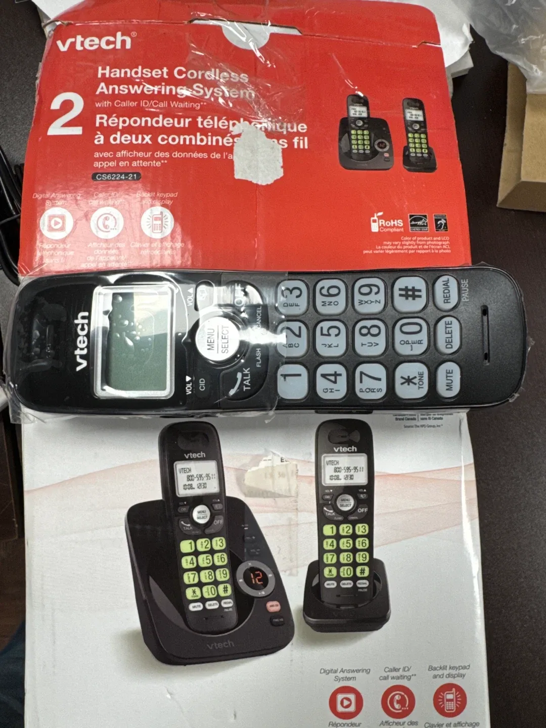 VTech CS6224-21 Cordless Answering System - Like New! thumbnail