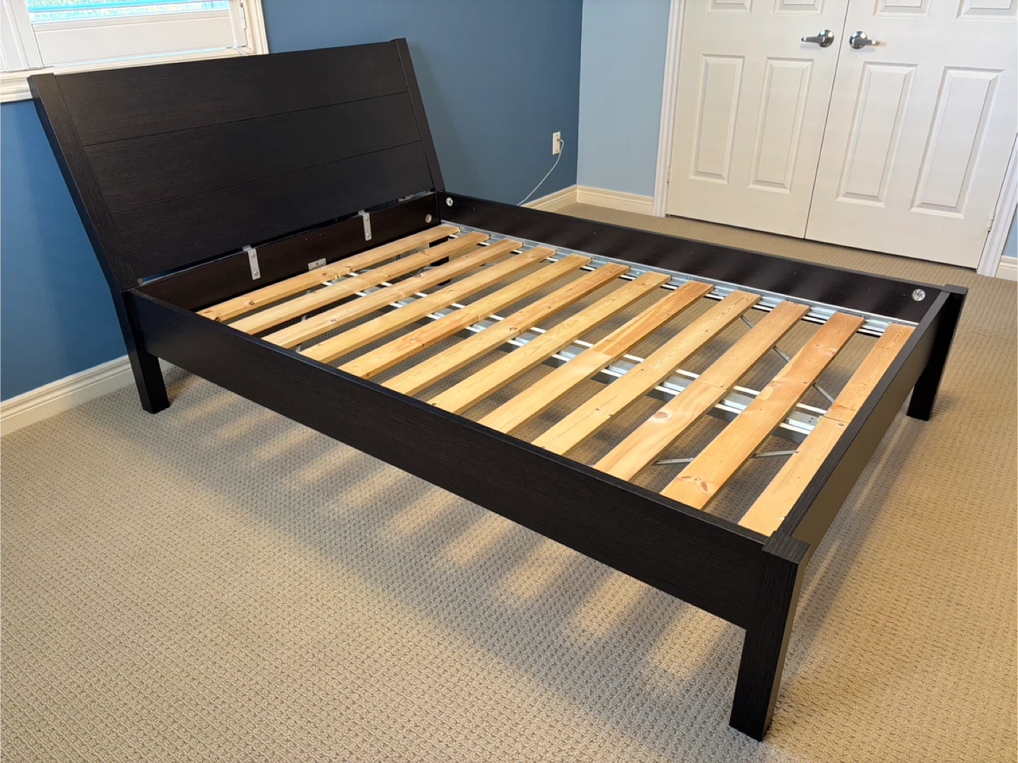 Ikea Dark Brown Bed Frame (Double) - photo 2
