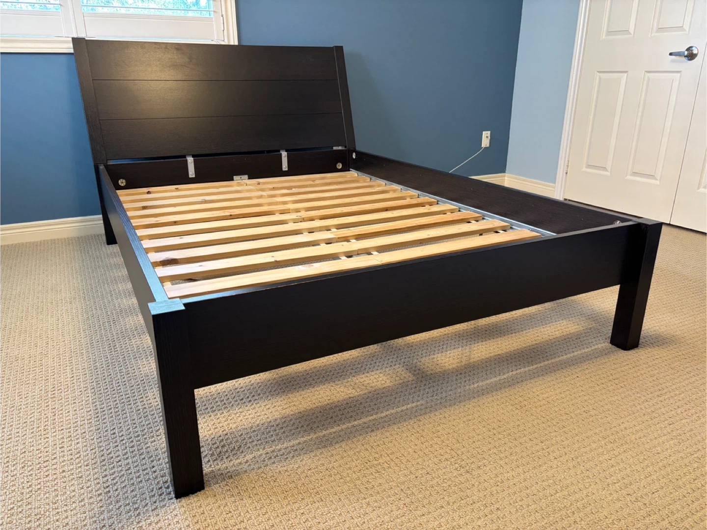 Ikea Dark Brown Bed Frame (Double)