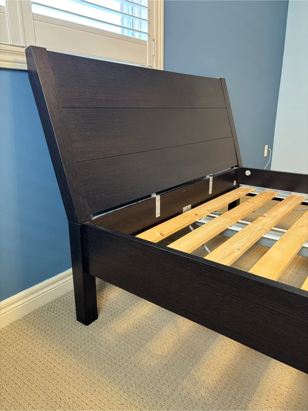 Ikea Dark Brown Bed Frame (Double) - photo 4