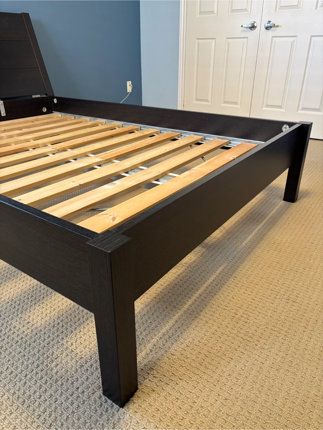 Ikea Dark Brown Bed Frame (Double) - photo 3