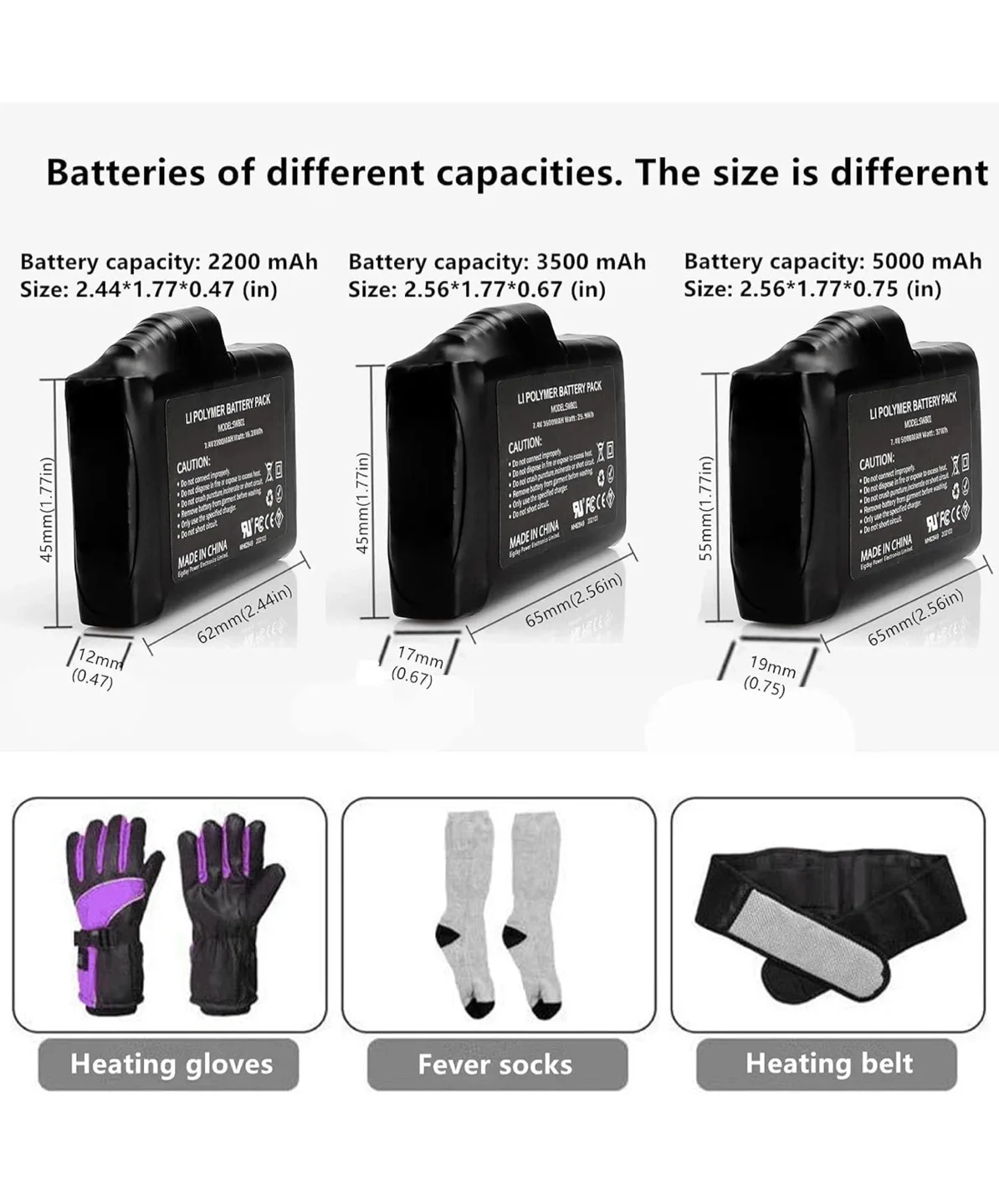 Li Polymer Battery Pack 7.4V 5000mAh 37Wh image indicator(2)