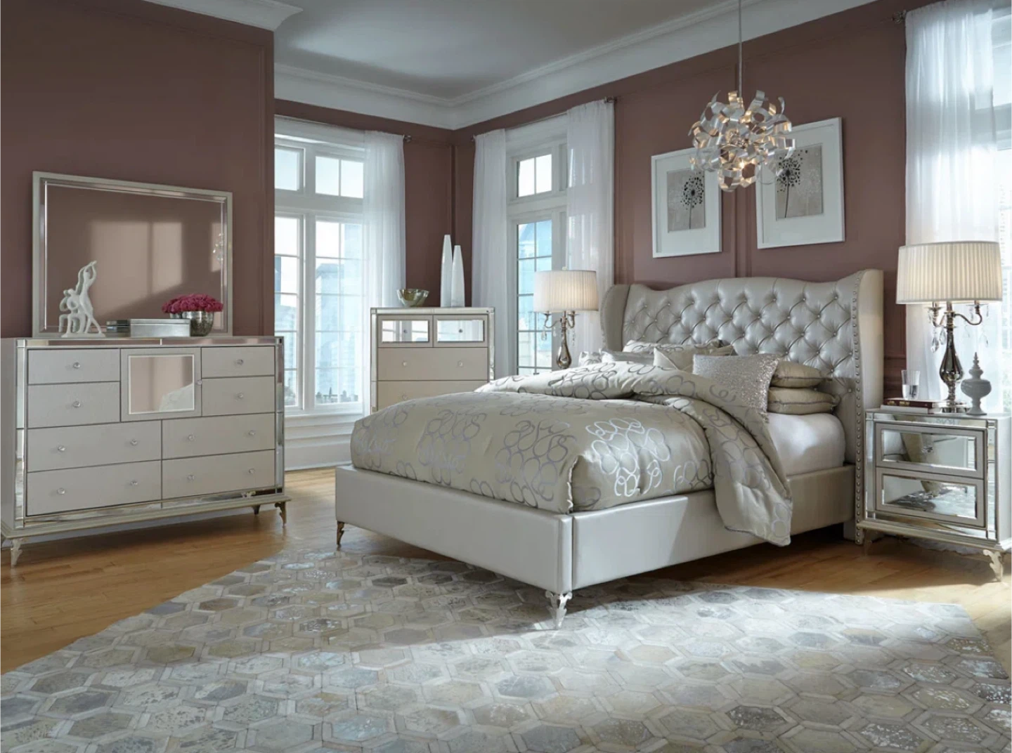 💎 Luxury Bedroom Set – Michael Amini x Jane Seymour