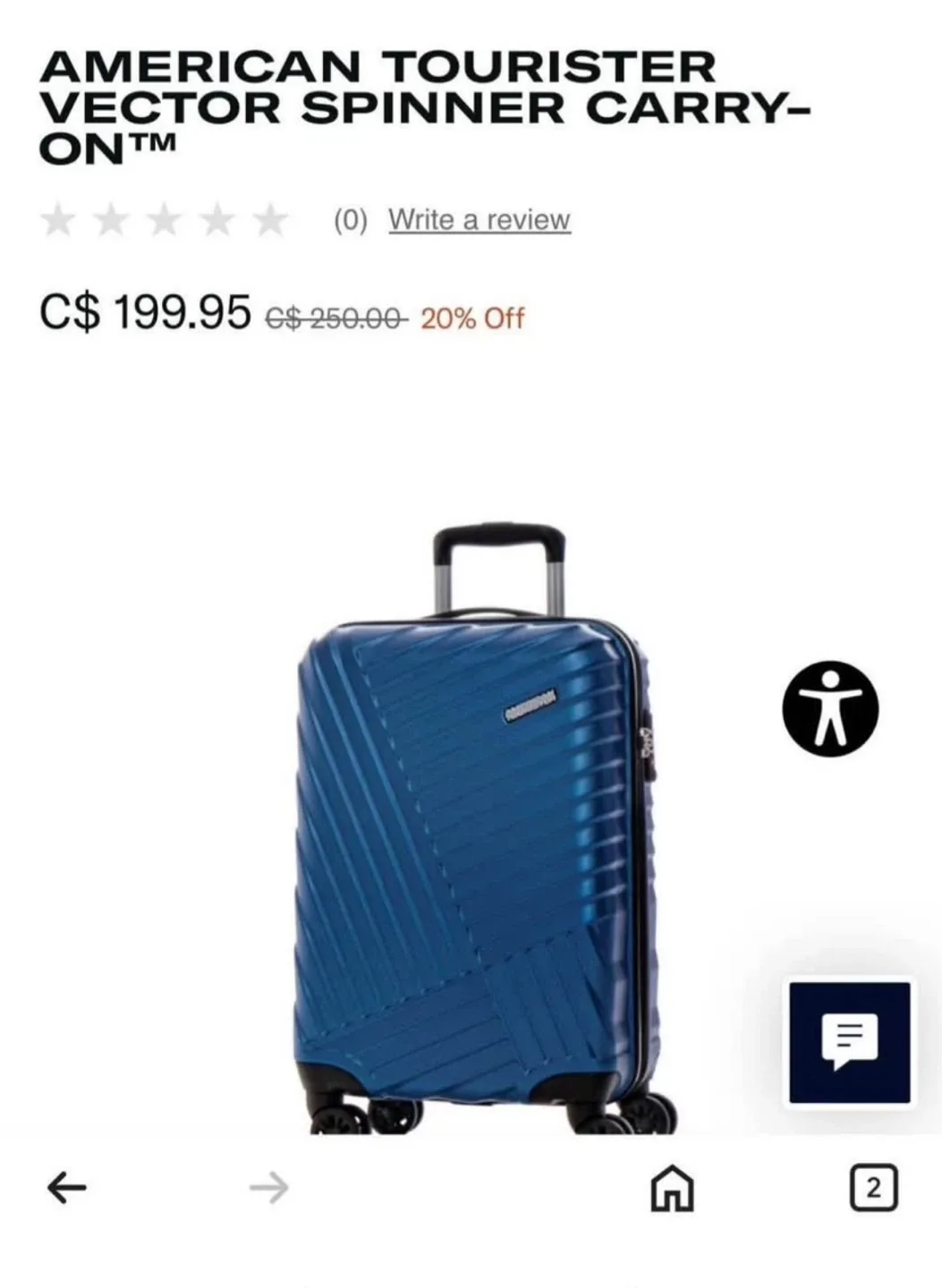 Carry on Samsonite & American Tourister Luggage Set thumbnail