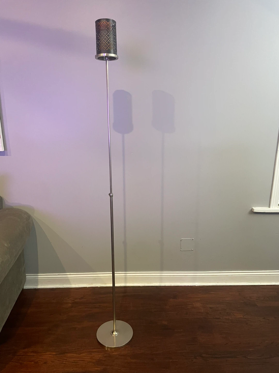 Silver Metal Candle Stand