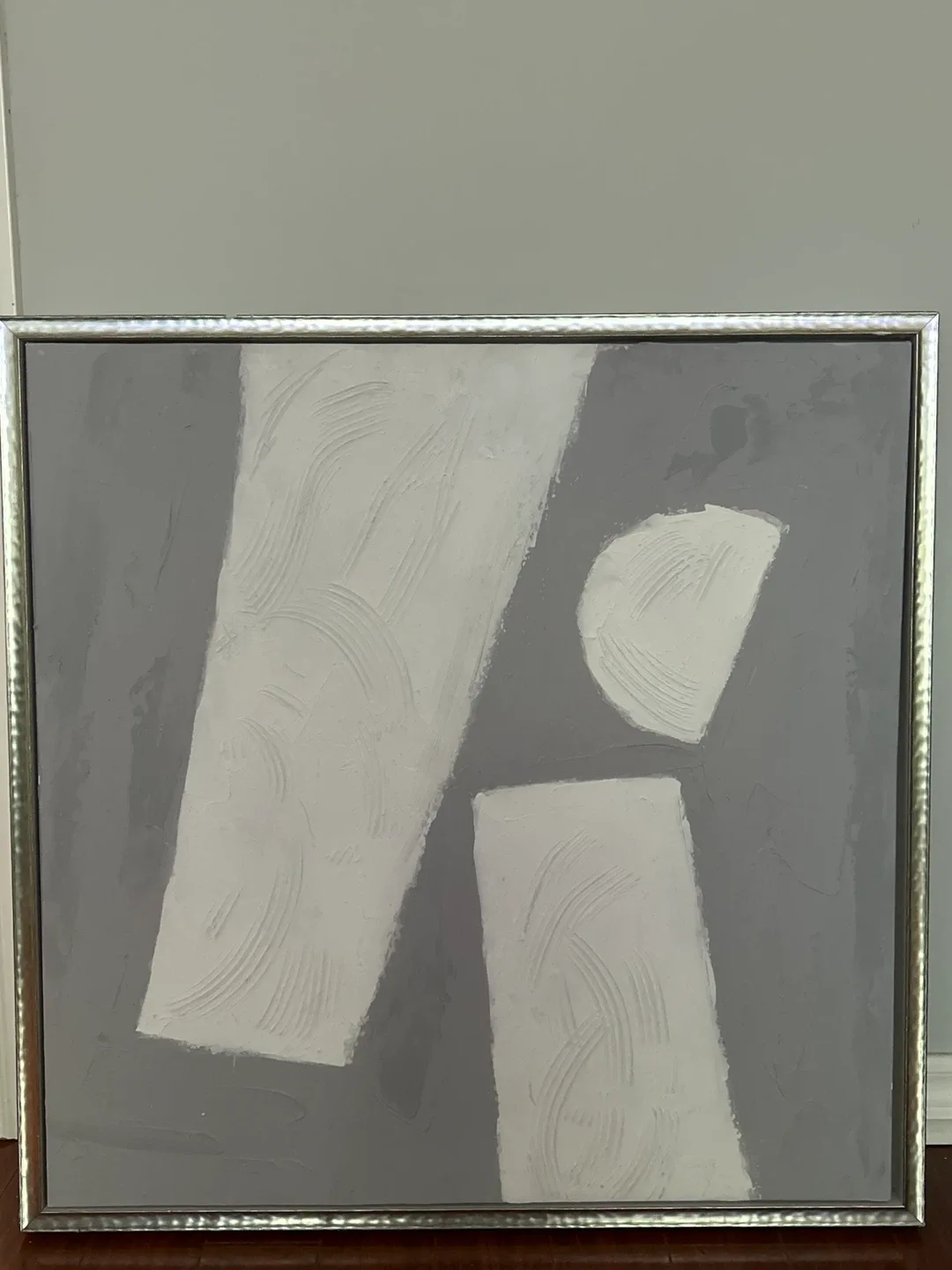 Abstract Grey & White Framed Art