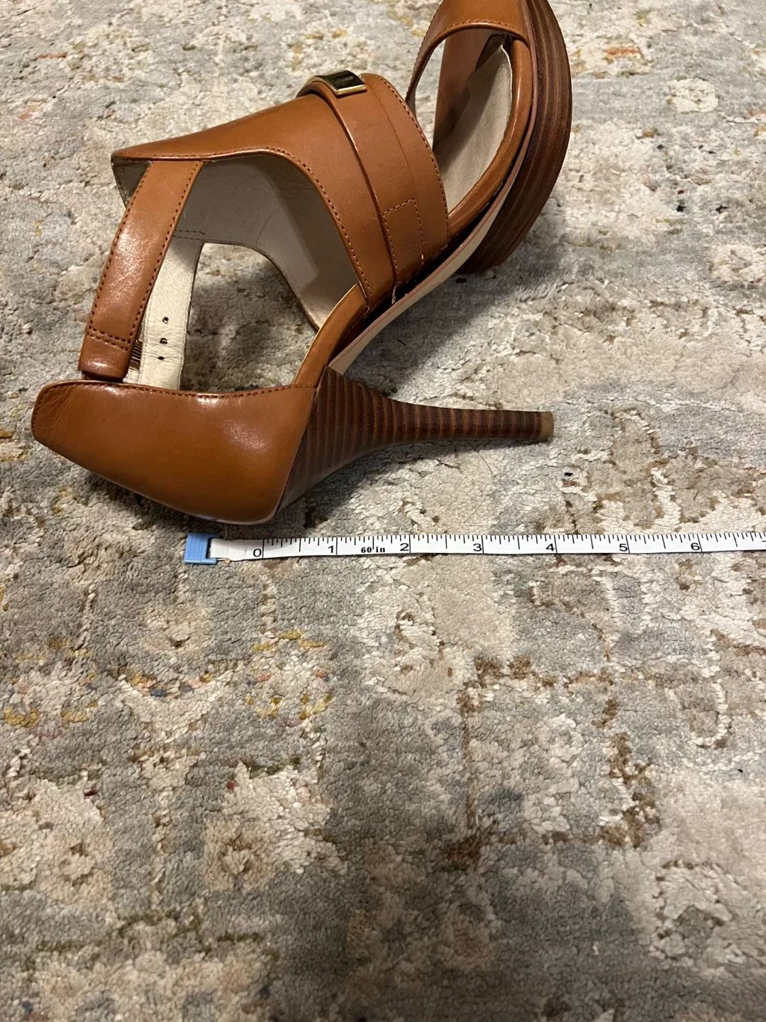 Michael Kors Brown Leather Heels - Size 7 image indicator(9)