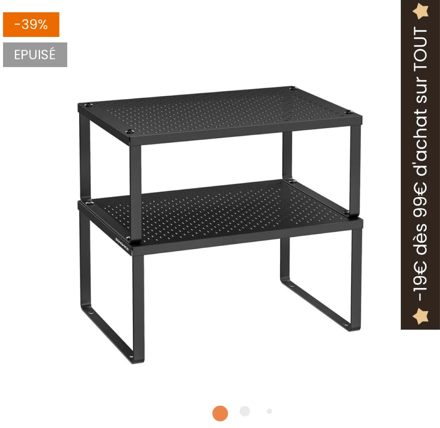 Adjustable Metal Shelf Organizer- set of 2 image indicator(10)