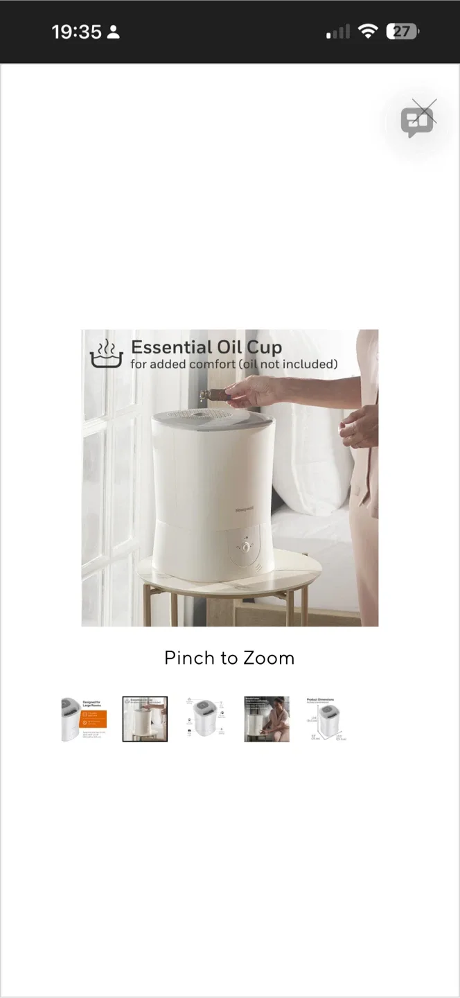 Honeywell HWM440WC Warm Mist Humidifier - Easy Top Fill image indicator(4)