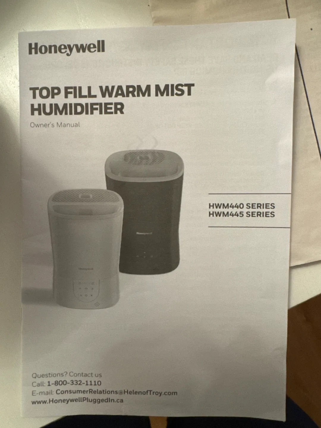 Honeywell HWM440WC Warm Mist Humidifier - Easy Top Fill thumbnail