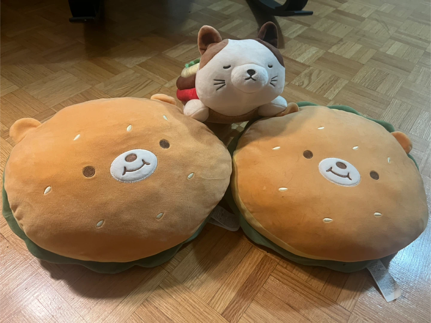 Burger Bear & Burger Cat Plush Toys