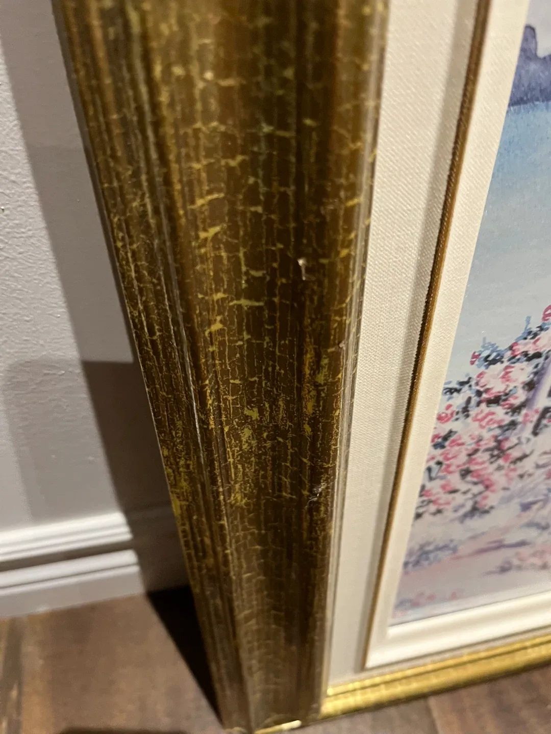 Framed House Print with Gold Frame 26.5X22.5 inches image indicator(2)