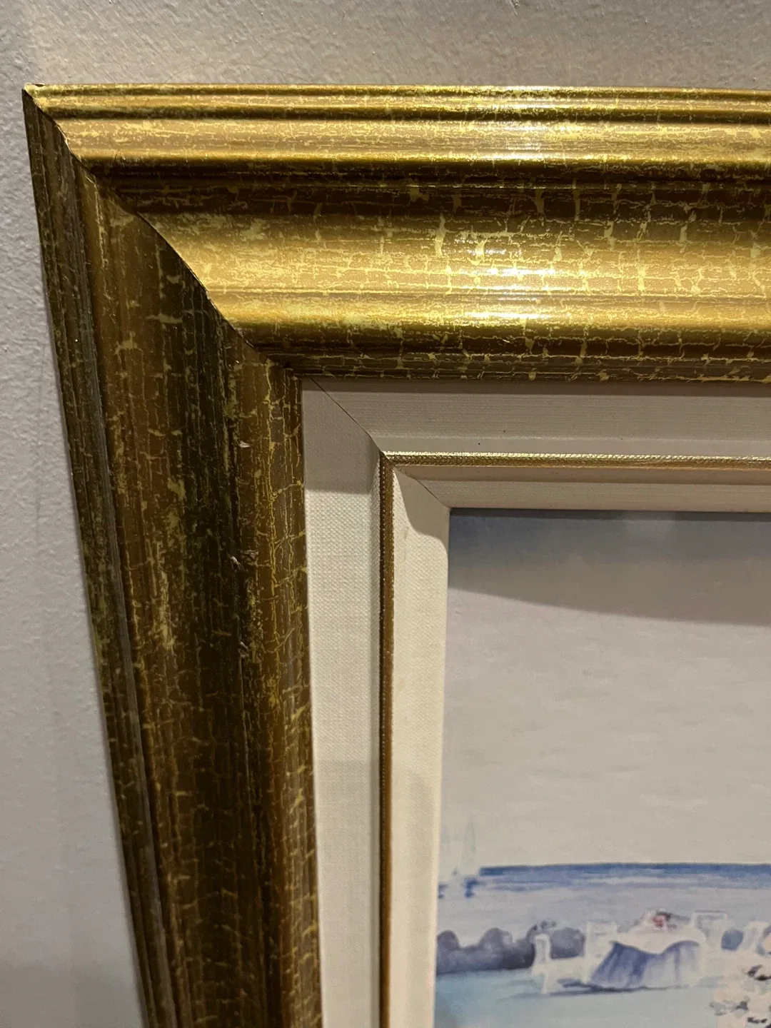 Framed House Print with Gold Frame 26.5X22.5 inches image indicator(4)