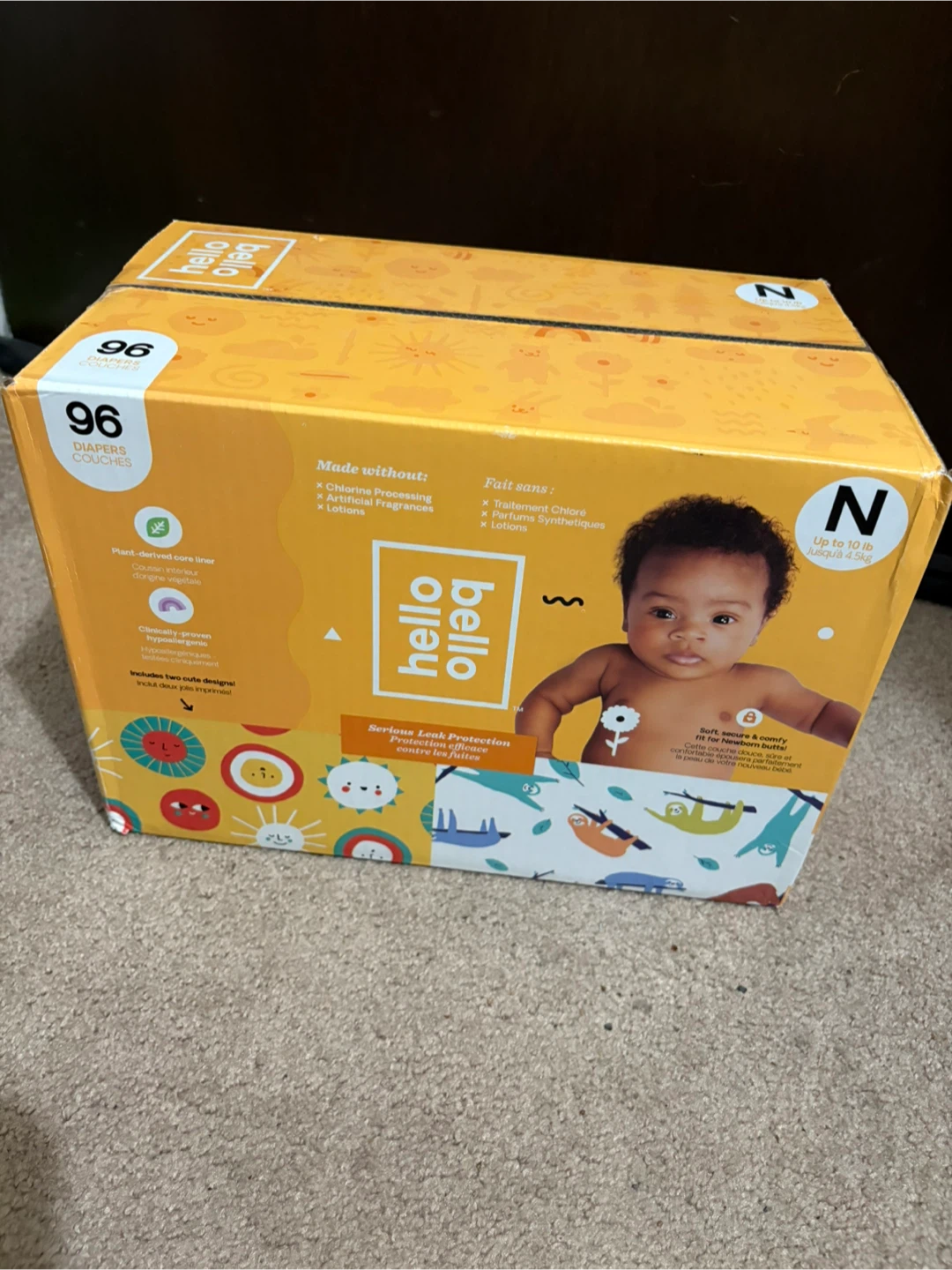 Hello Bello Diapers - Size N - 96 Count - New