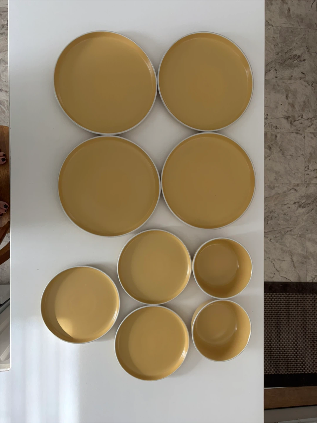 Yellow Dinnerware Set (Plates & Bowls)