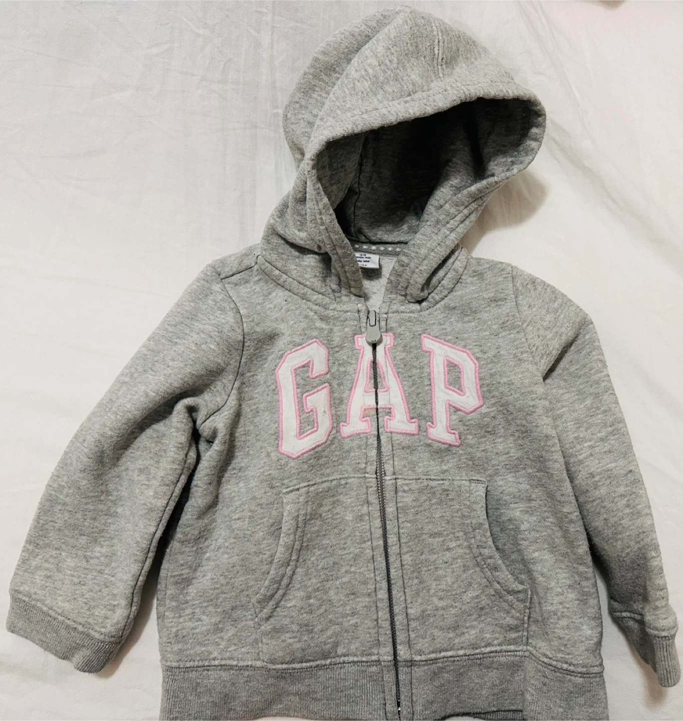 Baby Gap 12-18 Months Grey Zip-Up Hoodie