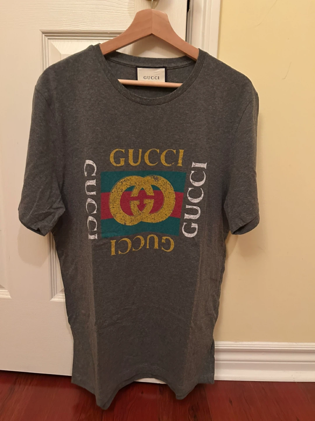 Gucci Grey Cotton T-Shirt