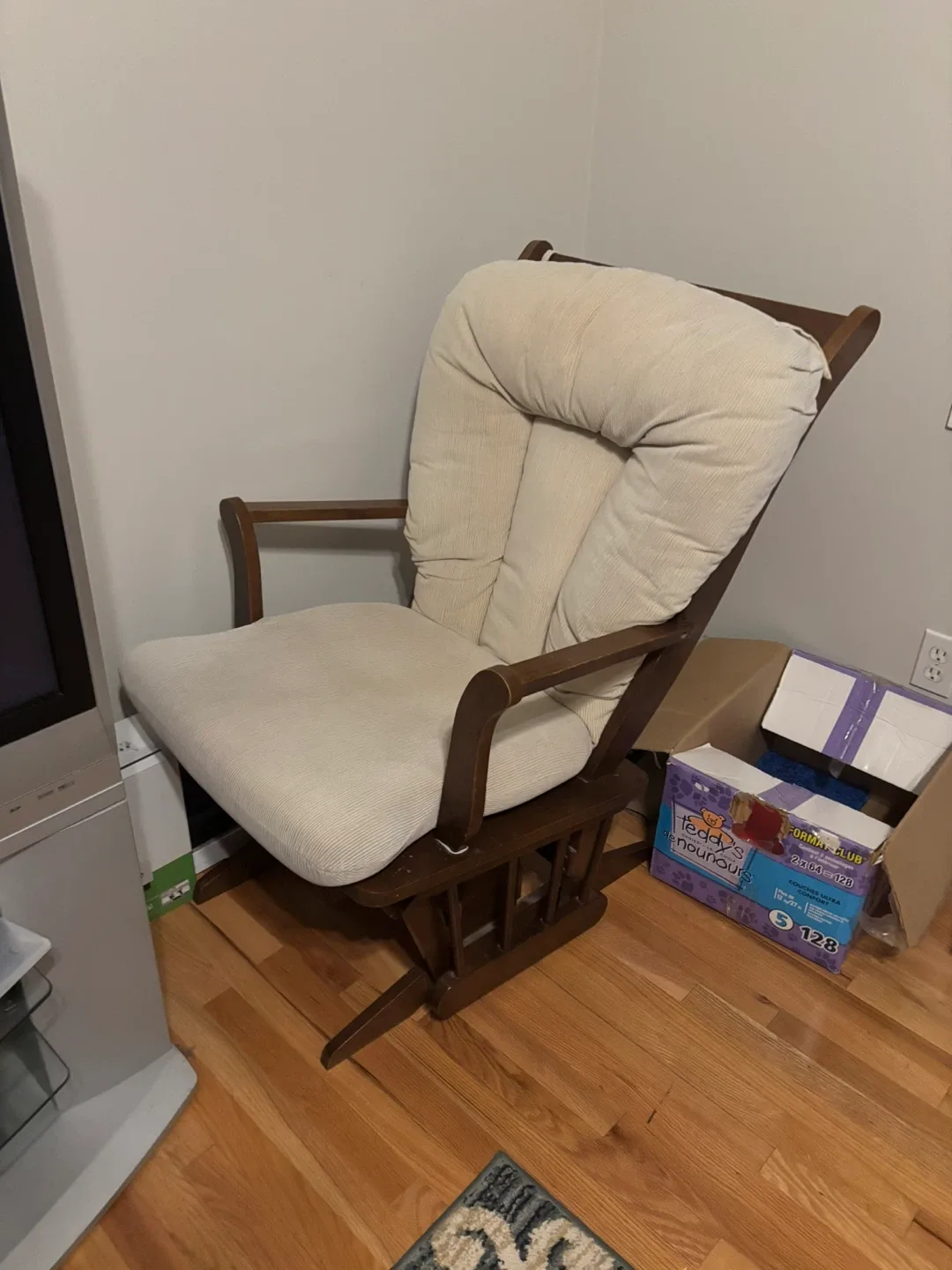 Glider Rocker Chair with Ottoman image indicator(2)