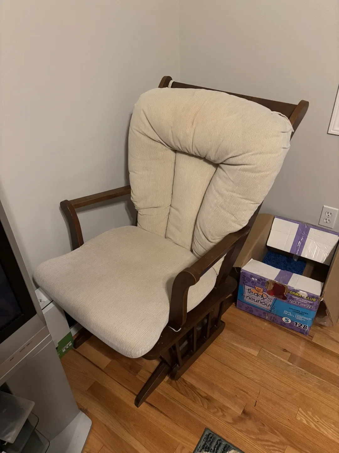 Glider Rocker Chair with Ottoman