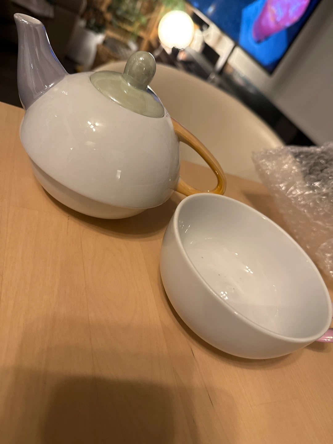 Stylish Teapot with Cup - photo 2