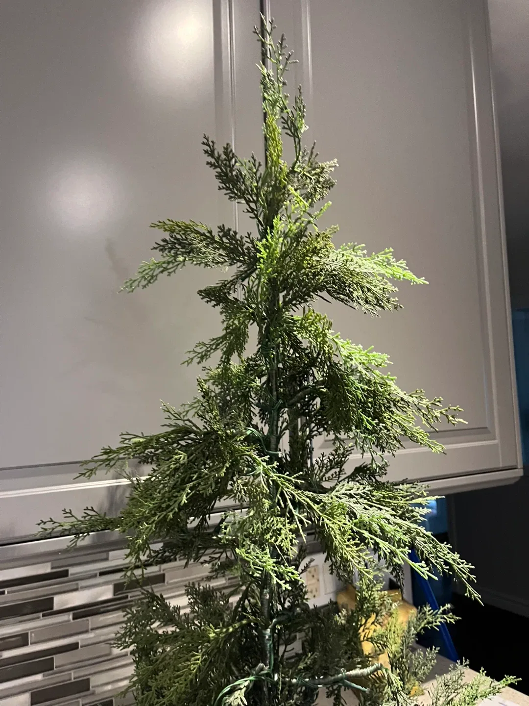 Farm Fresh Greens Faux Cedar Tree in Metal Bucket image indicator(6)